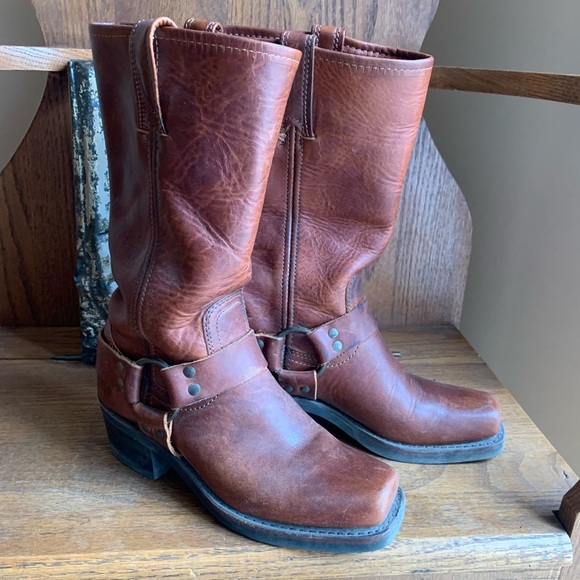 Frye Shoes - Frye Harness 12R Tan Leather Boots